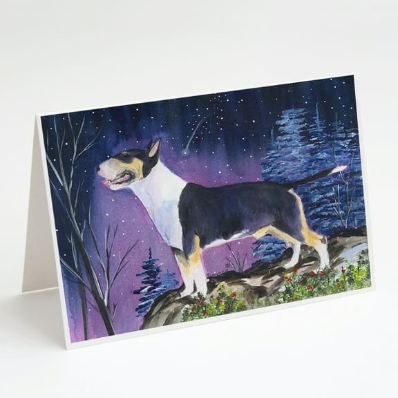 Bull Terrier Greeting Cards and Envelopes Pack of 8