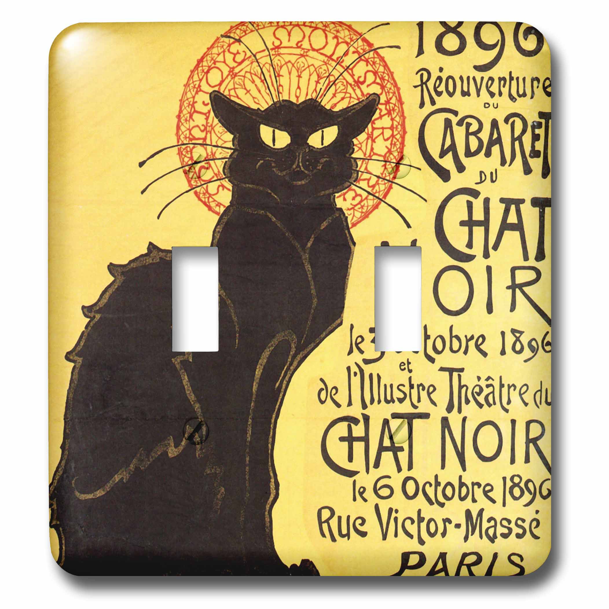 3dRose lsp_46907_1 Le Chat Noir Toggle Switch