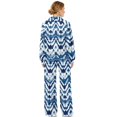 NRBEAWD Blue Chevron Tie Dye Side Pocket Womens Sweatsuits 2 Piece Set ...