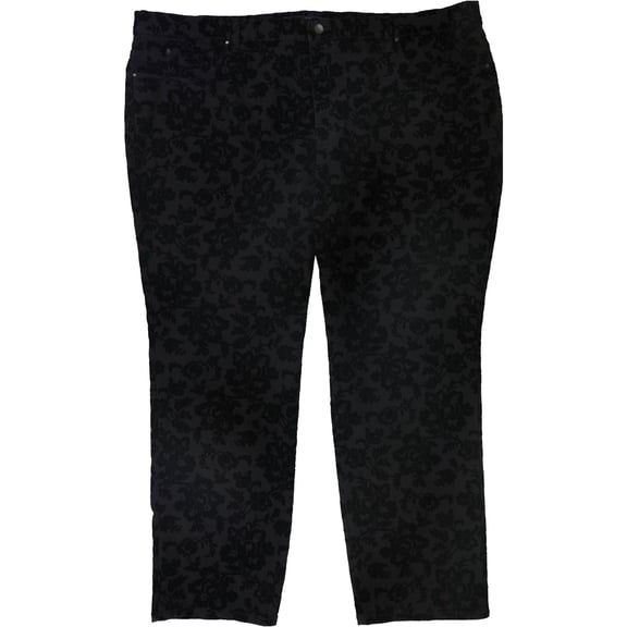 Charter Club Womens Lexington Straight Leg Jeans, Black, 24W