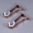 thumbnail image 2 of 2pcs Thick Aluminum Alloy Ceiling Mount Rod Bracket for Drapery Curtain Aluminum with Screws(Rose Gold), 2 of 9