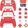thumbnail image 2 of eXtremeRate Full Set Housing Shell with Buttons Touchpad Cover, Clear Red Custom Replacement Decorative Trim Shell Front Back Plates for ps5 Controller BDM-030/040, 2 of 6