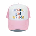 thumbnail image 2 of White Girl Wasted Snapback Cap Funny Party Dance Frat College Baseball Caps Rainbow Colors Letter Printed Trucker Cap Hats YP06756-60cm for adult Gao Jinjia LED, 2 of 2