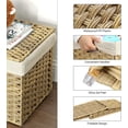 thumbnail image 2 of Storage Basket with Lid, 42.3 Gallon Storage Bin, Woven Blanket Storage Basket for Bedroom, Laundry Room, Natural, 2 of 6