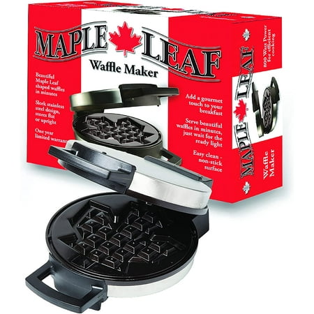 

Canadian Maple Leaf Shaped Belgian Waffle Maker | Non-stick Waffle Iron | Works Perfectly for Chaffles Gluten Free or Paleo Pancake And Waffle Mix