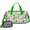 Green Football Monogram, variant on Women Men Gym Bag,Green Football Monogram Pattern Small Duffle Bag Spend the Night Bags for Women with Shoes Compartment Washbag,Detachable Shoulder Strap,19.7x8.3x11 Inches