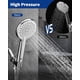 thumbnail image 3 of Cabezal de ducha de mano de alta presión de 3 ajustes con manguera de acero inoxidable de 59" y montaje ajustable, ideal para baño, 3 of 7