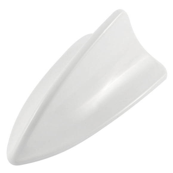 Unique Bargains Self-Adhesive White Shark Fin Style Decoration Antenna for Car
