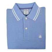 New Brooks Brothers Mens Blue Striped Collar Slim Fit Polo Shirt 2XL XXL 3704-3