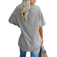 thumbnail image 2 of Langwyqu Womens Oversized T Shirts Half Sleeve Summer Loose Casual Tees, 2 of 2