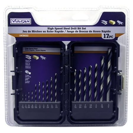 

Vulcan Carded Drill Bit Set 1/16 - 3/8 In 17 Pieces High Speed Steel