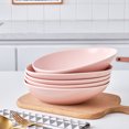 thumbnail image 2 of Stone + Lain Delilah Porcelain Collection Dish Set, 6 Bowls (8-inch) Service for 6, Blush, 2 of 6