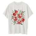 thumbnail image 6 of gbyLJF Y2K Tops Womens Oversized T Shirts Loose Crewneck Short Sleeve Shirts Summer Casual Cute Print Tee Blouses White L, 6 of 7