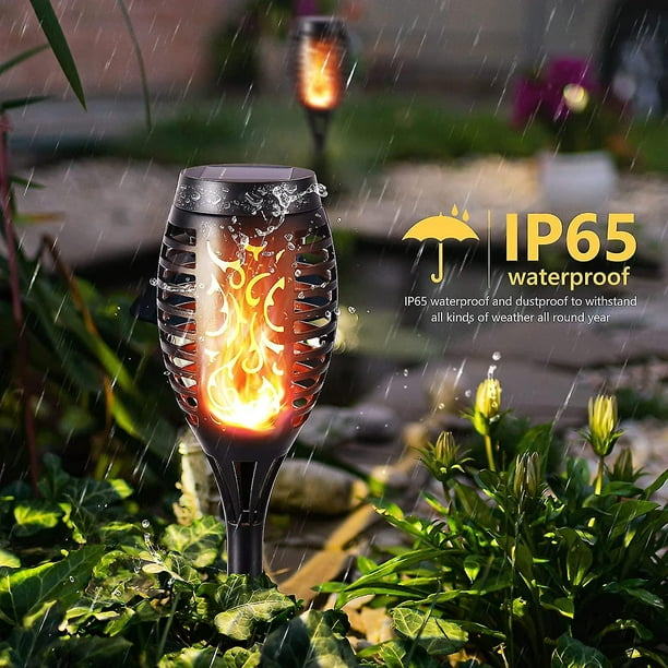 Solar powered 2024 outdoor flame lights