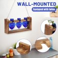 thumbnail image 4 of Plant Terrarium Propagation Stations with 3Pcs Heart Shaped Vases Wooden Stand Plant Terrarium Propagation Stations Mother's Day for Family Home Garden Office Desktop, 4 of 7