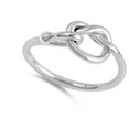 thumbnail image 4 of Love Knot Loop Friendship Infinity Ring .925 Sterling Silver Band Jewelry Female Male Unisex Size 8, 4 of 4