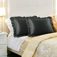 thumbnail image 4 of Unique Bargains Satin Pillowcase Ruffled Pillow Shams Silky Sateen Pillow Cases Covers, 4 of 8