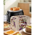 thumbnail image 4 of Vintage Watercolor Wine Toaster Cover 4 Slice, Large Kitchen Appliance Covers, Farmhouse Cask Grapes Country Toaster Oven Cover with Loop, Bread Machine Cover Polyester Dust Cover Protection, 4 of 4