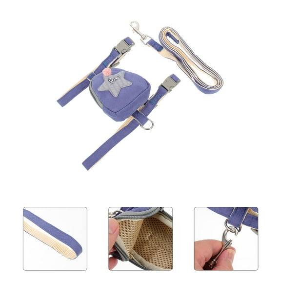 Supvox Harness For Cat Cute Pet Harness Nylon Blue 1Pack Outdoor Activities