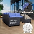 thumbnail image 6 of 6-Piece Modular Outdoor Sectional Sofa Set, PE Rattan All-Weather Patio Furniture with Coffee Table, Thickened Cushions & UV-Resistant Design for Backyard, Poolside, Balcony, 6 of 8