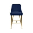 thumbnail image 4 of Meridian Furniture Owen 28"H Velvet Bar Stool in Navy (Set of 2), 4 of 5