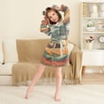 thumbnail image 3 of FORMRS Niños Bathrobe Unisex Hooded Robe Soft Plush Pajamas Sleepwear, Size 2-3T, Abstract Wavy Landscape, 3 of 7