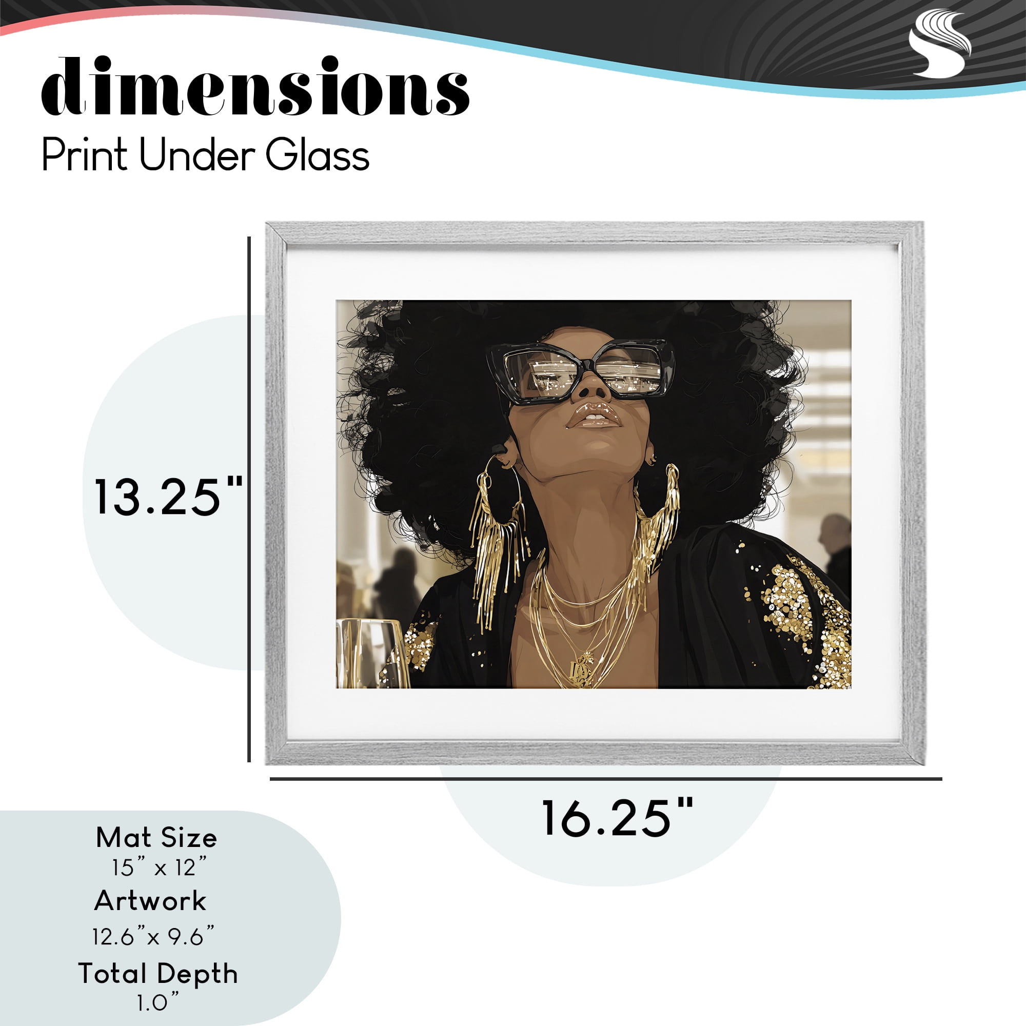 Stupell Industries Full Of Confidence Beautiful Woman Gray Framed Print Under Glass, design by Franklyn Gregory