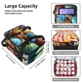 thumbnail image 3 of Snail Double Layered Insulated Lunch Bag with Two Compartments - Large Capacity Refrigerated Meal Bag for Hand Carry - 7.1x11.4x16.1 Inches, 3 of 6