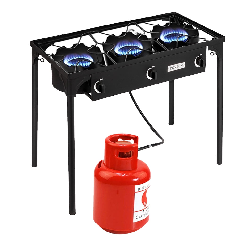 Camping Stoves Portable 225 000 Btu 3 Burner Gas Cooker Outdoor
