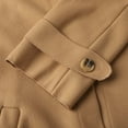 thumbnail image 6 of Womens Fit Mid Long Button Coat Lapel Jacket Overcoat Outwear Trench Windbreaker Gable Pass Jacket Thick Winter Jackets Women Winter Wool Blend Winter Jackets Women Womens Wool Coats plus Long Coat, 6 of 6