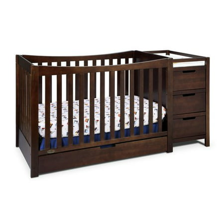 Graco Remi 4-in-1 Convertible Crib n Changer Combo w Storage Drawers