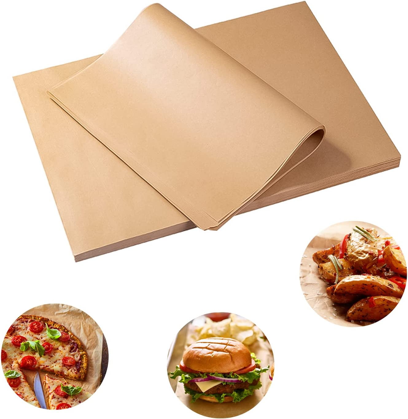 100-Piece Parchment Paper Baking Sheets 7.9x11.8 inch, Precut Non-Stick Parchment Sheets for Baking, Cooking, Grilling, Air Fryer and Steaming 