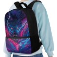 thumbnail image 4 of Uourmeti Lightning Wolf Smooth Zipper Backpack, 17 Inch Durable Fabric Everyday Backpack Large Capacity School Backpack for Adults, 4 of 6