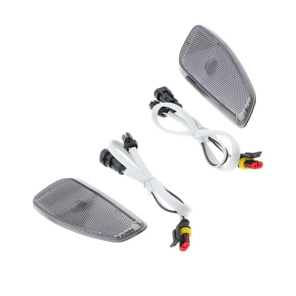 Luces de Señal de de Lateral para 2015-2017 - Negro + Negro + blanco Yotijar Luz LED de señal de giro lateral