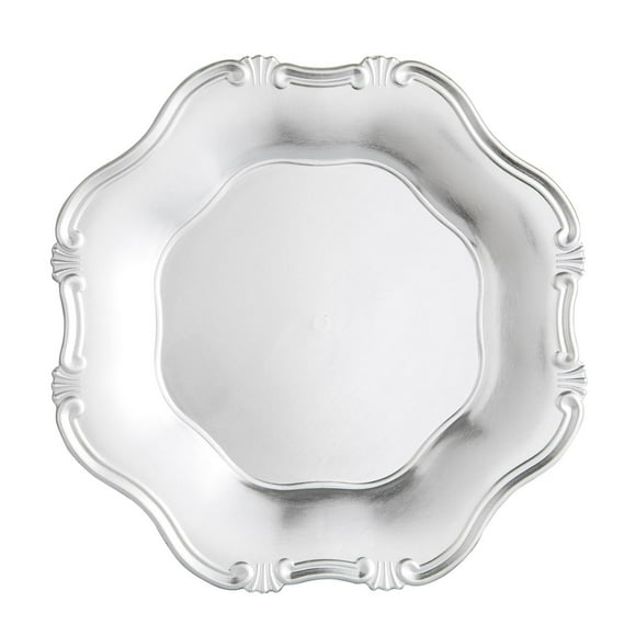 Holiday Time 33cm Scallop Silver Charger