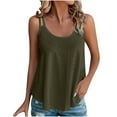 thumbnail image 2 of Giftesty Tank Tops for Women Clearance 2024 Women's New Tank Top Round Neck Solid Color Casual Fashion Top, 2 of 6