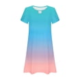 thumbnail image 5 of GaThRRgYP Summer Dresses for Girls,Women Summer Casual Leaf Sleeves Hollow Neckline Design Dress Long Skirt Pink M, 5 of 5