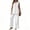 White, variant on Linen Sets for Women 2 Piece V-Neck Casual Tunic Tank Tops and Wide Leg Pants Boho Two Piece Sets Beach Vacation Leisure Wear