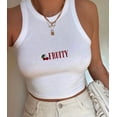 thumbnail image 5 of Fruity Y2K Tank Top, CherryRib Racer Tank Y2K, Y2K Tank Top, Unhinged TShirt, 90s Shirt, Crop Tank Top, LGBTQ Queer Pride Parade, 5 of 6