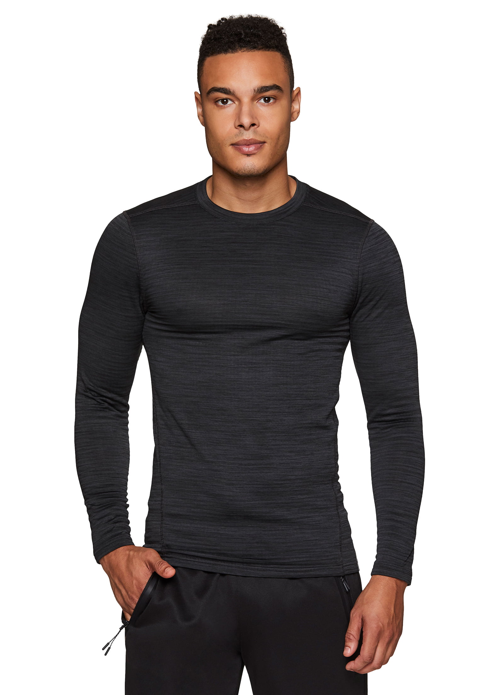 RBX Sport Performance Mens Long Sleeve Base Layer Top M Medium Black Thermal for sale online 