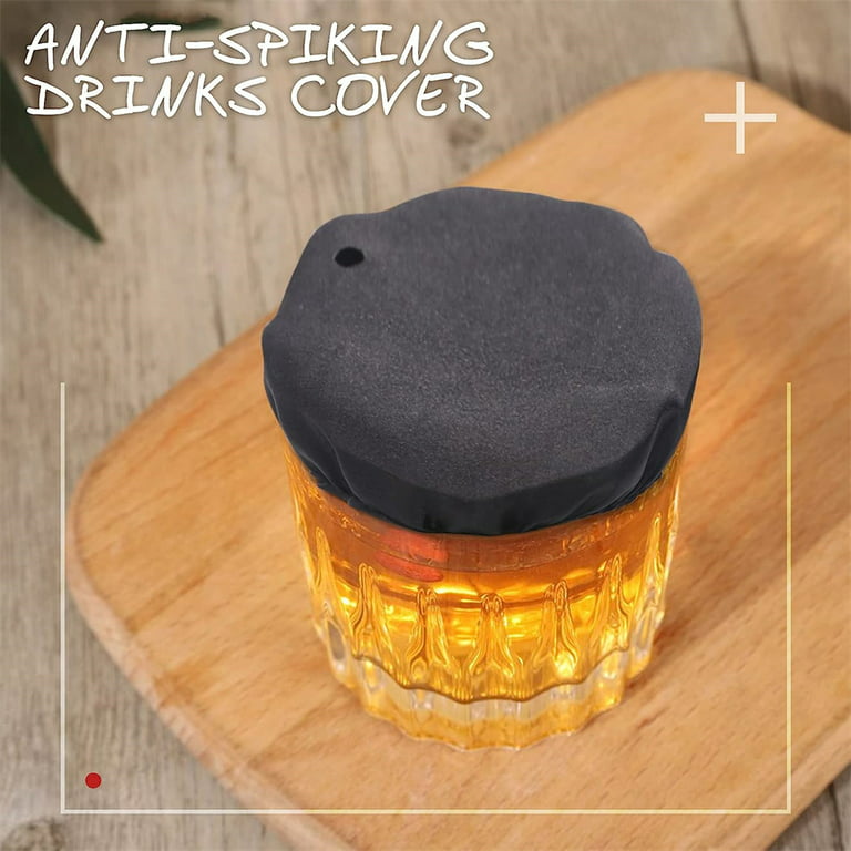 JXLESW 4 Pack Anti Spiking Drink Cover, Reusable Protection Fabric Cup  Covers for Safety in Clubs and Bars