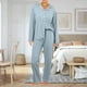 thumbnail image 2 of Conjunto de pijama de manga larga de 2 piezas para mujer - Pijama informal y cómodo con pantalones de cintura elástica - Tejido de poliéster suave - Tallas M-XXL, 2 of 3