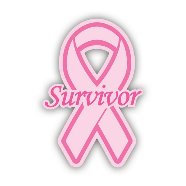 Breast Cancer Pink Ribbon Survivor Sticker Decal Self Adhesive Vinyl