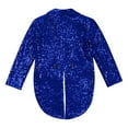 thumbnail image 4 of Linjinx Kids Boys Tailcoat Lapel Open Front Long Sleeve Blazer Full Sequin Jacket Coat Stage Blue 8, 4 of 5