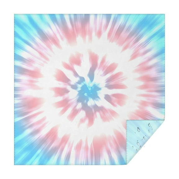 Colorful Tie Dye Pattern Square Tablecloth,Waterproof Square Table Cover,Wipeable Spillproof Washable Table Cover for Home Kitchen Party Decor 42"X42"(107x107cm)