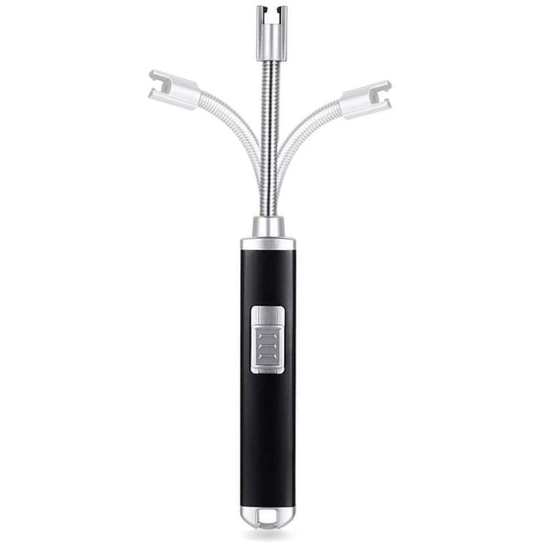 Encendedor de velas, encendedores eléctricos de arco, encendedor largo USB recargable a prueba de viento, encendedor sin llama para barbacoa, parrilla, Camping, estufa de Gas Adepaton WMZL-503