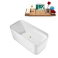 thumbnail image 2 of 59" Streamline N2100PBR Soaking Freestanding Tub and Tray With Internal Drain in Polished Brass, 2 of 8