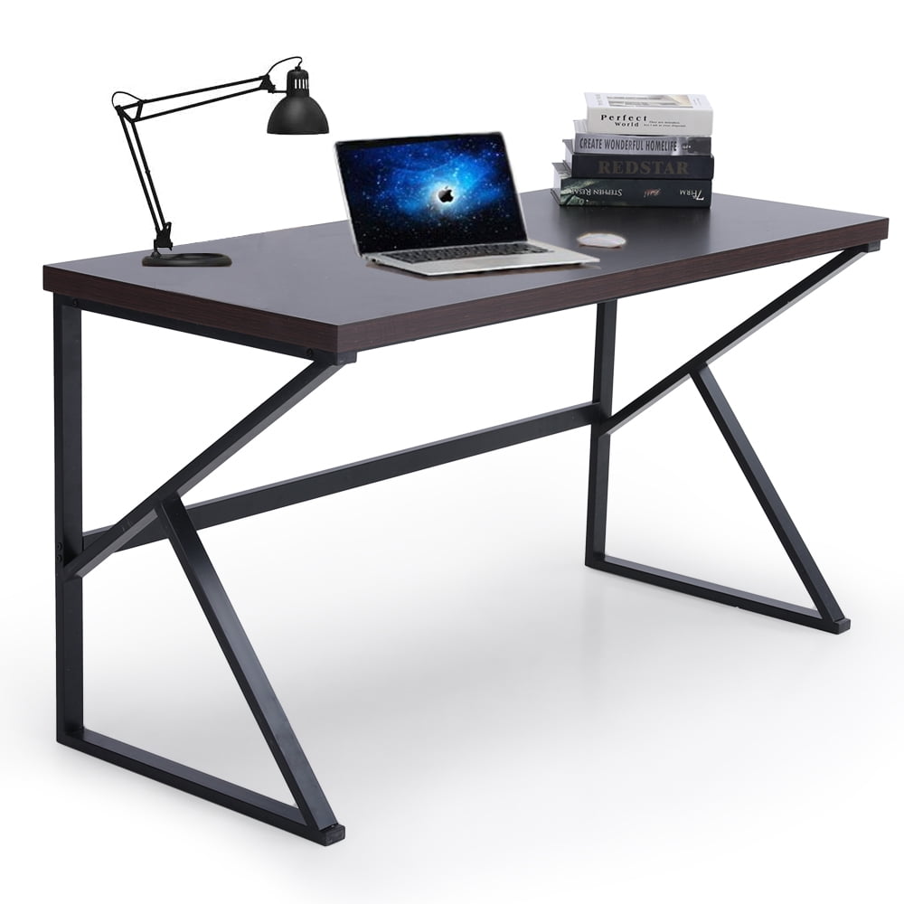 Industrial Look Metal Folding Computer Table Desk Home Office Study 