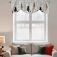 thumbnail image 2 of Japanese Cute Cat Tie Up Valance Curtains for Windows, Kitchen Curtains Window Treatments, Harmony Cartoon Kitty Butterfly Short Window Shades Valances for Bedroom Bathroom Cafe 42"x18", 2 of 8