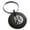 Black, variant on Stainless Steel Janus Greek God of Beginnings Engraved Small Medallion Circle Charm Keychain Keyring